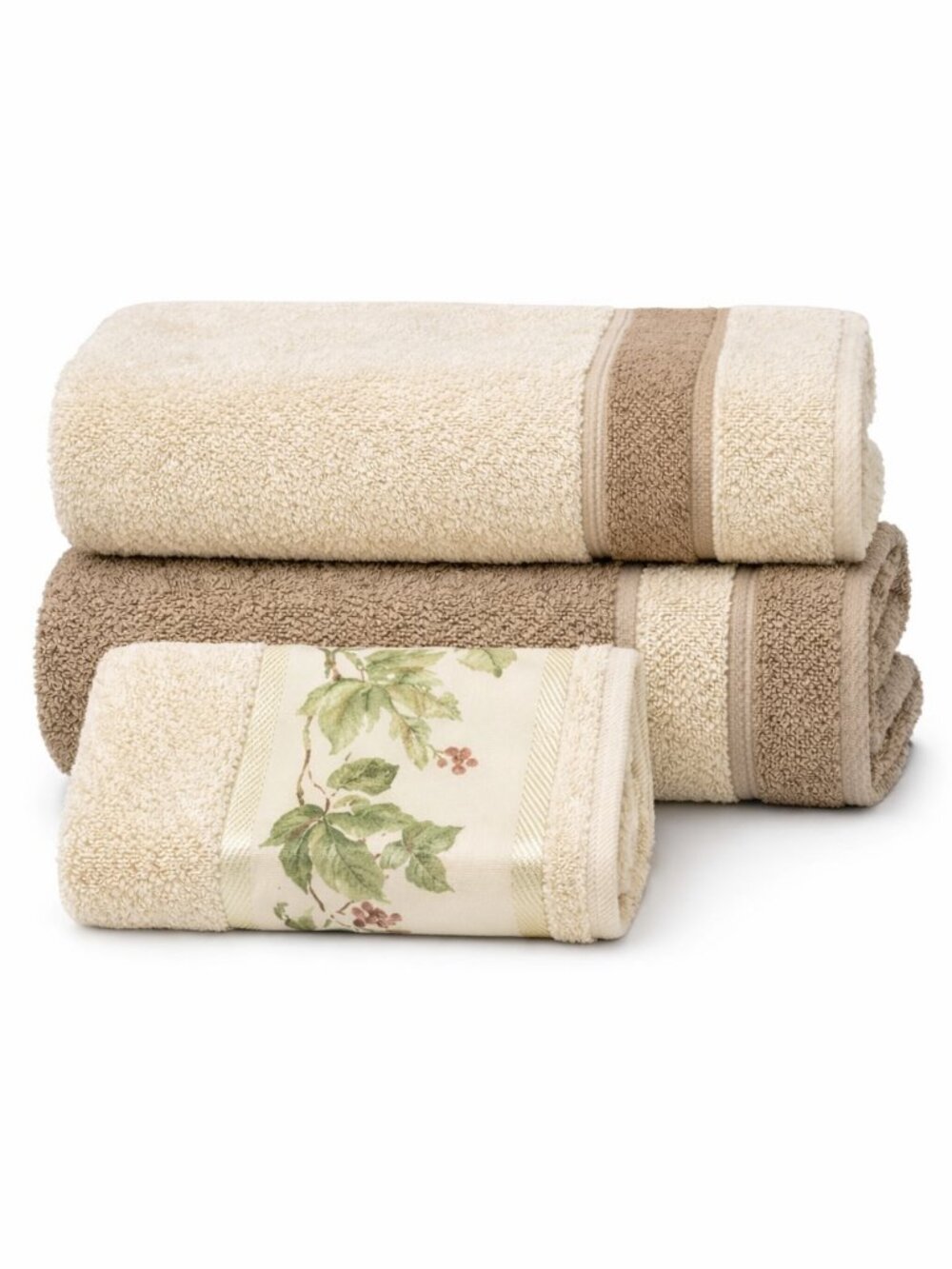Fieldcrest Bath Towels (Set of 2) in Taupe/Cream (Reversible), Like New - Picture 2 of 4